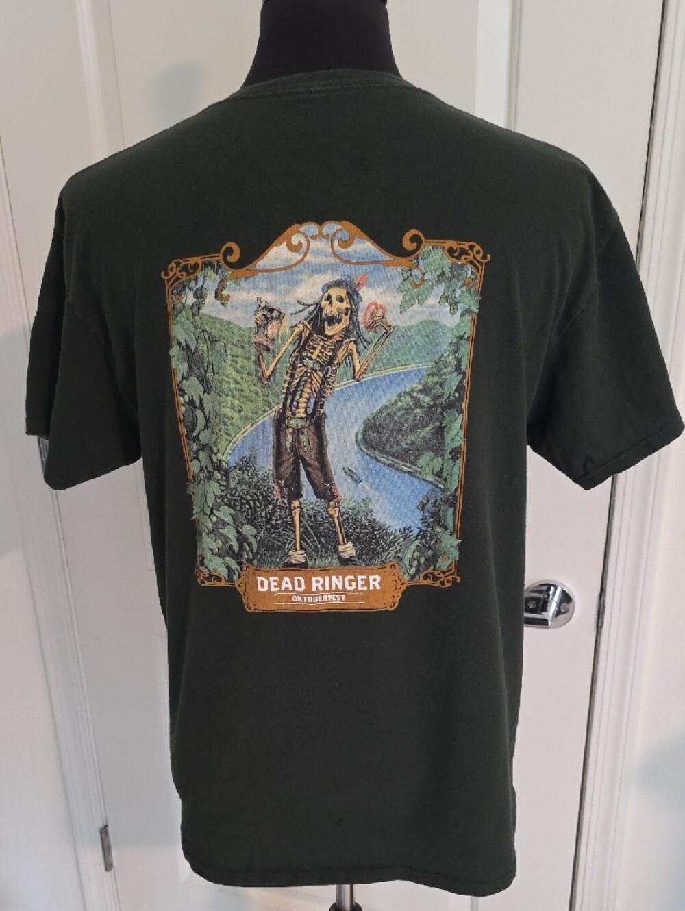 Dead Ringer Men's Forest Green Short-Sleeve Graphic Tee - Picture 3 of 6
